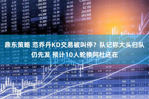 鼎东策略 范乔丹KD交易被叫停？队记称大头归队仍先发 预计10人轮换阿杜还在